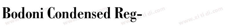 Bodoni Condensed Reg字体转换
